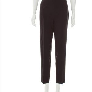 Piazza Sempione black wool pants side zip US 8